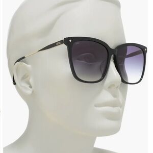 NEW MCM 58mm Gradient Rectangle Sunglasses black silver